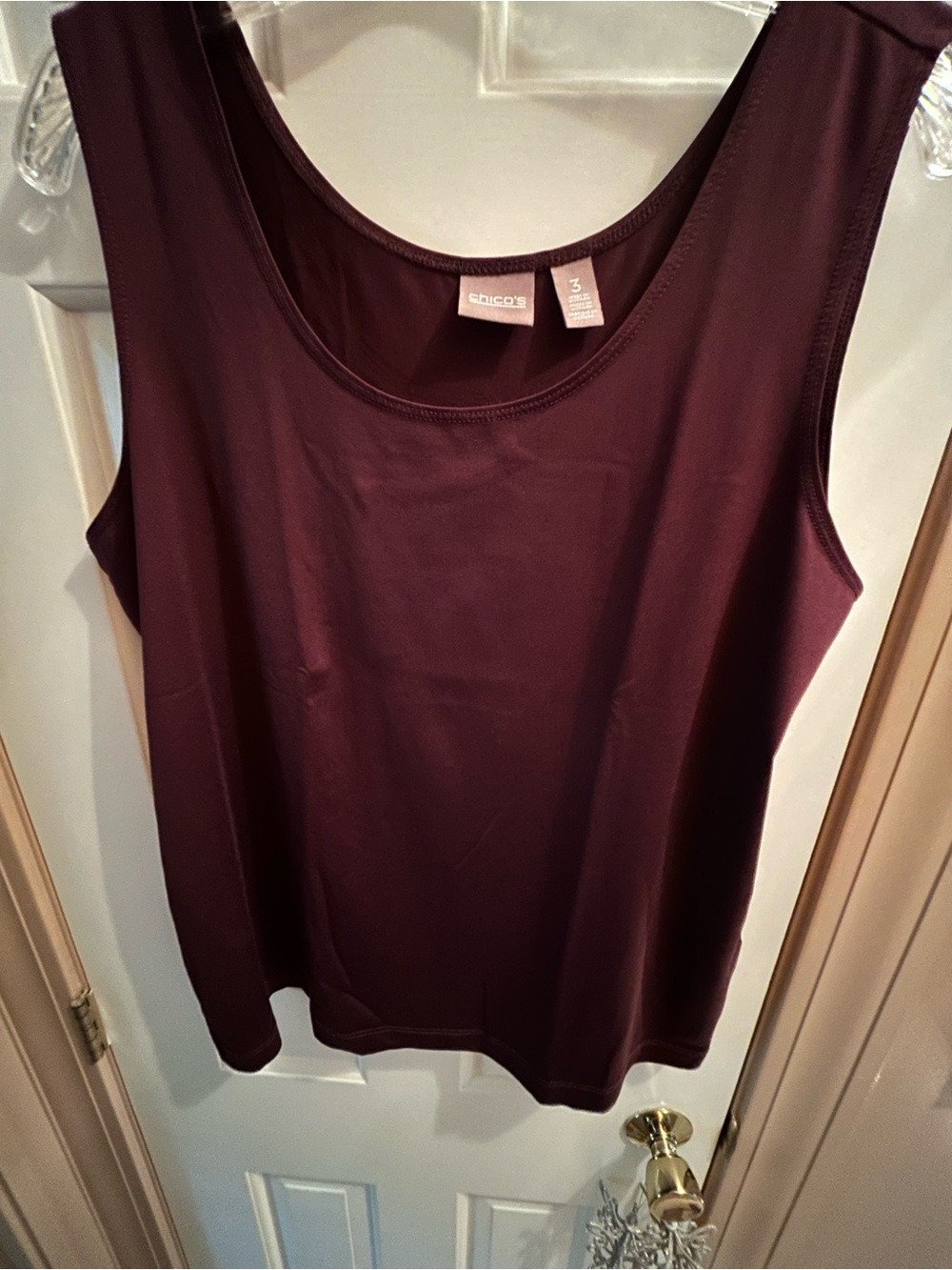 Chico's Sleeveless Scoop Neck Tank - Plum